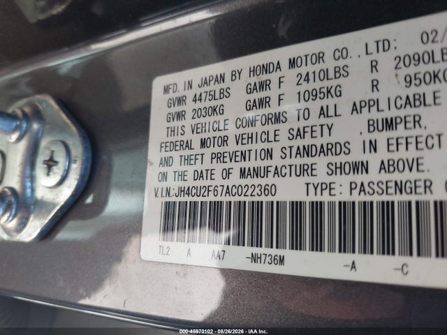 Продаж на аукціоні авто 2010 Acura Tsx 2.4, vin: JH4CU2F67AC022360, номер лоту: 45970102