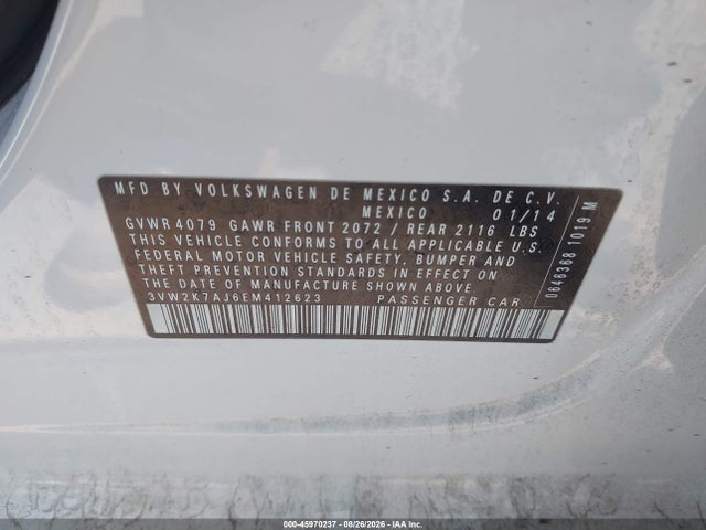 3VW2K7AJ6EM412623 Volkswagen Jetta 2.0l S