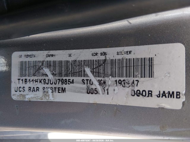 Toyota CAMRY SE 2018 4T1B11HK9JU079854 Image 9