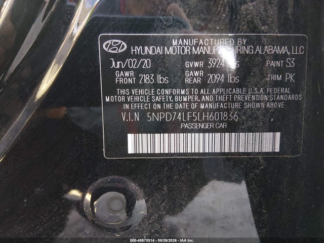 Hyundai ELANTRA SE 2020 5NPD74LF5LH601836 Image 9