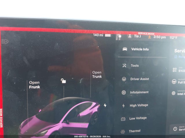 45970316 :رقم المزاد ، 5YJ3E1EA5KF306668 vin ، 2019 Tesla Model 3 Long Range/mid Range/standard Range/standard Range Plus مزاد بيع