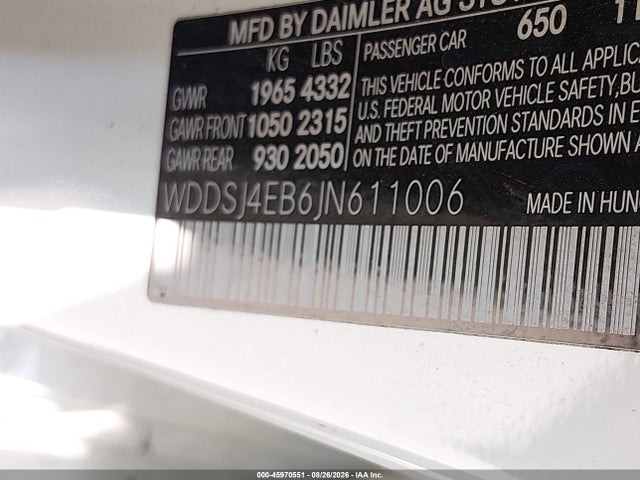 Mercedes-Benz CLA 250 2018 WDDSJ4EB6JN611006 Image 9