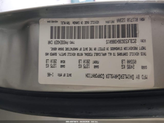 Aukcja sprzedaży 2006 Chrysler 300 Touring, vin: 2C3LK53G36H386015, numer aukcji: 45970670