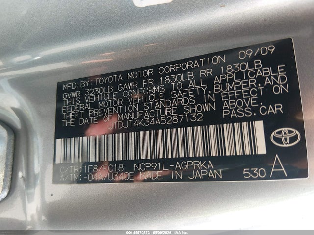 Продаж на аукціоні авто 2010 Toyota Yaris, vin: JTDJT4K34A5287132, номер лоту: 45970673