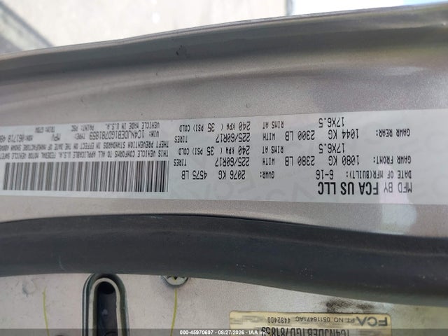 Продажа на аукционе авто 2016 Jeep Compass Latitude, vin: 1C4NJDEB1GD781859, номер лота: 45970697