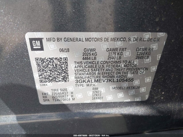 GMC Terrain Sle 2019 3GKALMEV3KL105455 Image 9