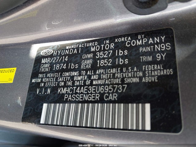 Hyundai ACCENT GLS 2014 KMHCT4AE3EU695737 Image 9