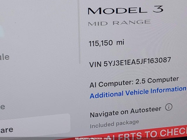 Tesla Model 3 Long Range/mid Range 2018 5YJ3E1EA5JF163087 Image 16