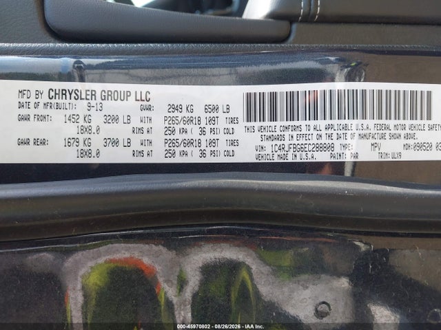 1C4RJFBG6EC288808 Jeep Grand Cherokee Limited