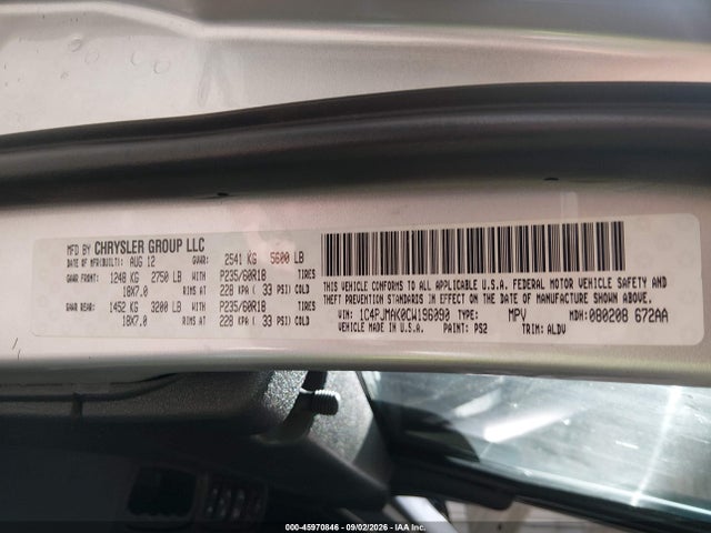 2012 Jeep Liberty Sport მანქანა იყიდება აუქციონზე, vin: 1C4PJMAK0CW196090, აუქციონის ნომერი: 45970846