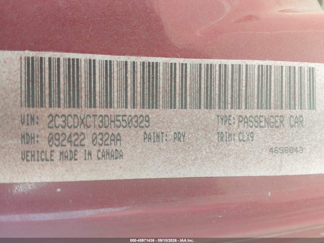 Aukcja sprzedaży 2013 Dodge Charger R/t Max, vin: 2C3CDXCT3DH550329, numer aukcji: 45971436