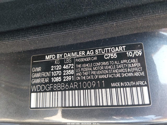 Продаж на аукціоні авто 2010 Mercedes-benz C 300 Luxury 4matic/sport 4matic, vin: WDDGF8BB6AR100911, номер лоту: 45971499