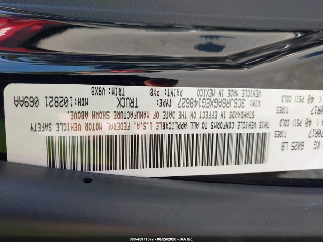 Aukcja sprzedaży 2014 Ram 1500 Tradesman, vin: 3C6JR6AGXEG148627, numer aukcji: 45971577