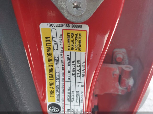 Продаж на аукціоні авто 2008 Chevrolet Colorado Lt, vin: 1GCCS33E188190890, номер лоту: 45971803