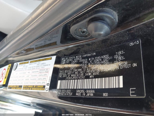 45971884 :رقم المزاد ، JTEBU5JR9D5142262 vin ، 2013 Toyota 4runner Limited مزاد بيع