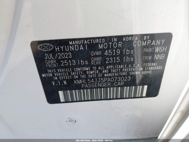 Aukcja sprzedaży 2023 Hyundai Sonata Hybrid Limited, vin: KMHL54JJ5PA073023, numer aukcji: 45972044