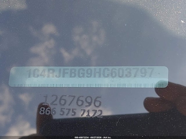 Продажа на аукционе авто 2017 Jeep Grand Cherokee Limited, vin: 1C4RJFBG9HC603797, номер лота: 45972234