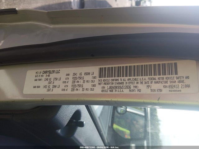 2009 Jeep Liberty Sport მანქანა იყიდება აუქციონზე, vin: 1J8GN28K89W512836, აუქციონის ნომერი: 45972280