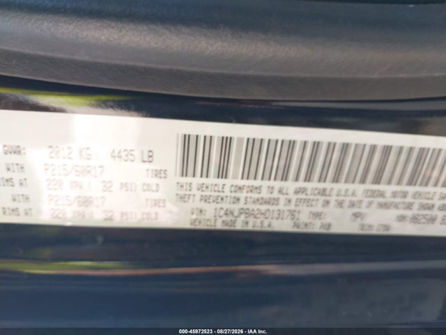 Aukcja sprzedaży 2017 Jeep Patriot Sport Se, vin: 1C4NJPBA2HD131761, numer aukcji: 45972523