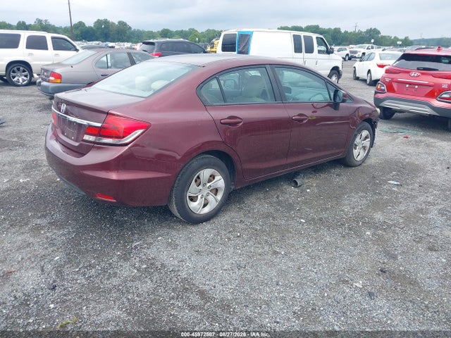 45972587 :رقم المزاد ، 2HGFB2F58DH530822 vin ، 2013 Honda Civic Lx مزاد بيع