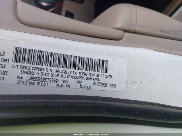 Продаж на аукціоні авто 2011 Jeep Grand Cherokee Limited, vin: 1J4RS5GG3BC516947, номер лоту: 45972717