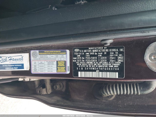 Продаж на аукціоні авто 2015 Kia Sorento Sx V6, vin: 5XYKWDA74FG563744, номер лоту: 45972928