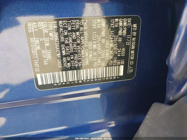 Продаж на аукціоні авто 2023 Nissan Rogue S Fwd, vin: JN8BT3AAXPW410454, номер лоту: 45972937