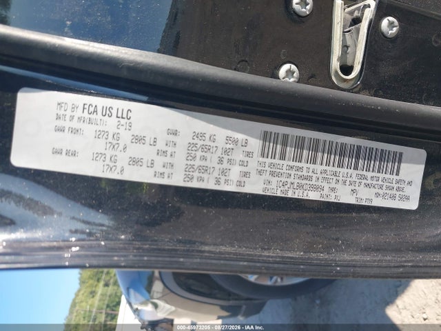 2019 Jeep Cherokee Latitude Plus 4x4 მანქანა იყიდება აუქციონზე, vin: 1C4PJMLB0KD398094, აუქციონის ნომერი: 45973205