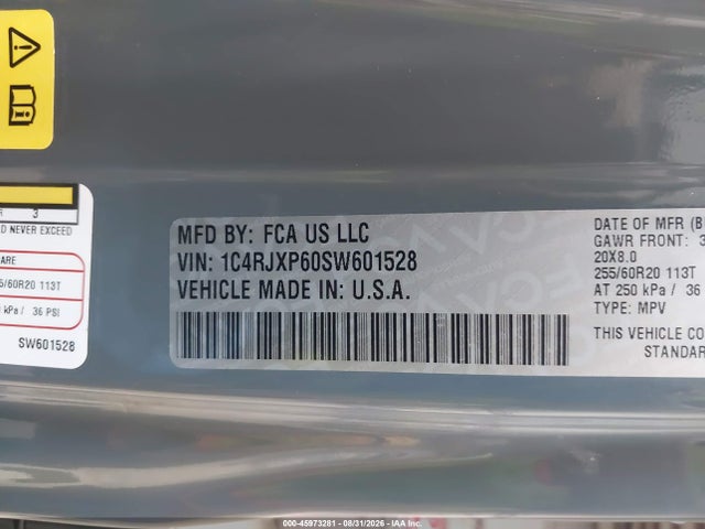 Продаж на аукціоні авто 2025 Jeep Wrangler 4xe Sahara 4xe, vin: 1C4RJXP60SW601528, номер лоту: 45973281