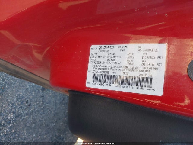 Продаж на аукціоні авто 2003 Dodge Ram 1500 Slt/laramie/st, vin: 1D7HU18D93S380636, номер лоту: 45973484