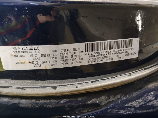 45973552 :رقم المزاد ، 2C4RC1DG9HR517794 vin ، 2017 Chrysler Pacifica Touring مزاد بيع