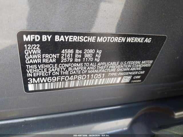 3MW69FF04P8D11051 BMW 330I