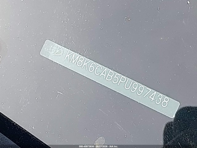45973936 :رقم المزاد ، KM8K6CAB5PU997438 vin ، 2023 Hyundai Kona Sel مزاد بيع