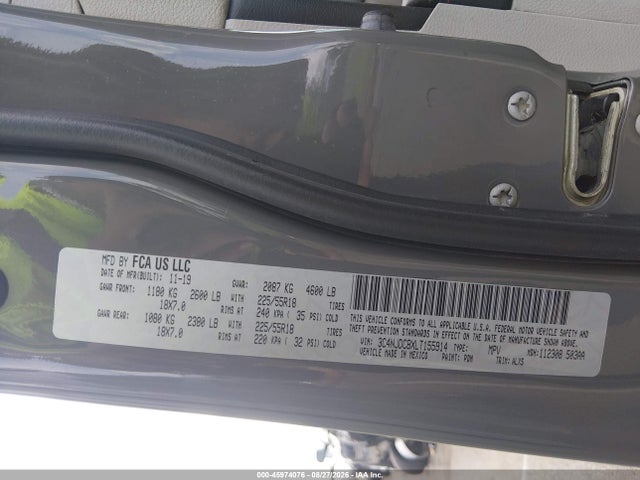 45974076 :رقم المزاد ، 3C4NJDCBXLT155914 vin ، 2020 Jeep Compass Limited 4x4 مزاد بيع