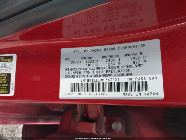 JM1BPBLL0M1343221 Mazda Mazda3 Preferred