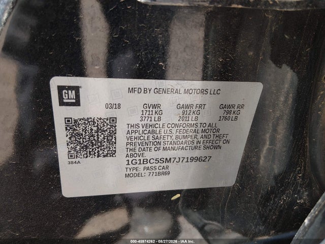 Chevrolet Cruze Ls Auto 2018 1G1BC5SM7J7199627 Image 8