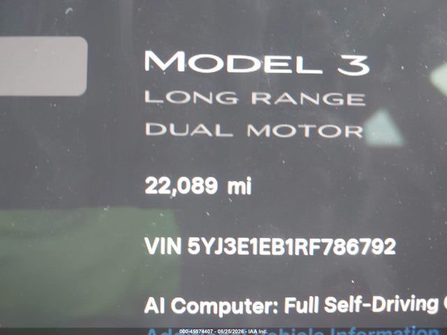 Tesla Model 3 Long Range Dual Motor All-wheel Drive 2024 5YJ3E1EB1RF786792 Image 16