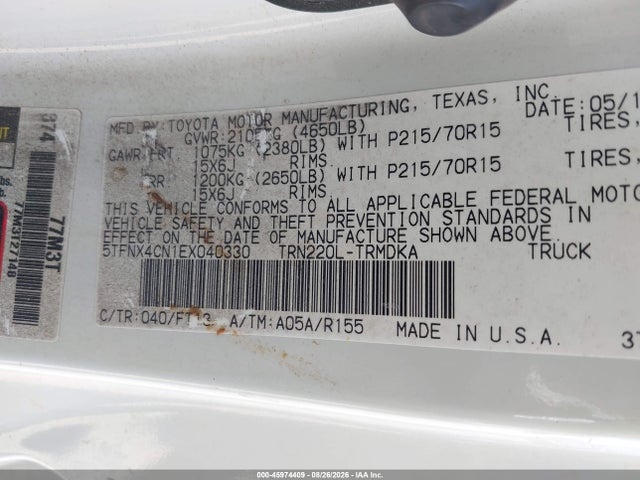 Toyota Tacoma 2014 5TFNX4CN1EX040330 Image 9