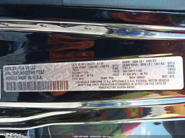 Продажа на аукционе авто 2025 Jeep Wrangler 4-door Summit 4x4, vin: 1C4PJXDG2SW617282, номер лота: 45974494