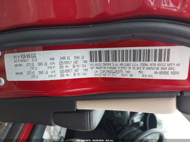 Jeep Cherokee Sport 2016 1C4PJMAB2GW353771 Image 9