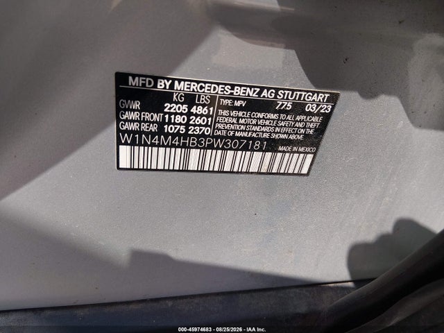 Продаж на аукціоні авто 2023 Mercedes-benz Glb 250 4matic, vin: W1N4M4HB3PW307181, номер лоту: 45974683