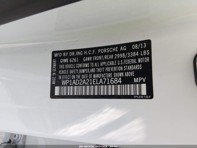 WP1AD2A21ELA71684 Porsche Cayenne Gts