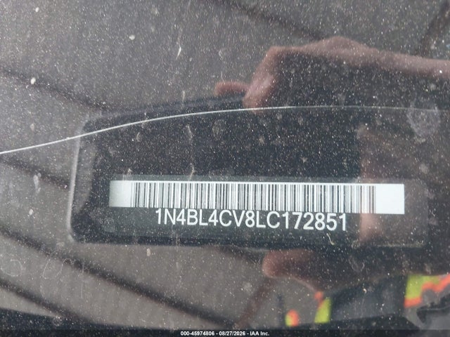 45974806 :رقم المزاد ، 1N4BL4CV8LC172851 vin ، 2020 Nissan Altima Sr Fwd مزاد بيع