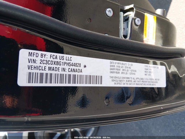Продаж на аукціоні авто 2023 Dodge Charger Sxt, vin: 2C3CDXBG1PH544828, номер лоту: 45974895