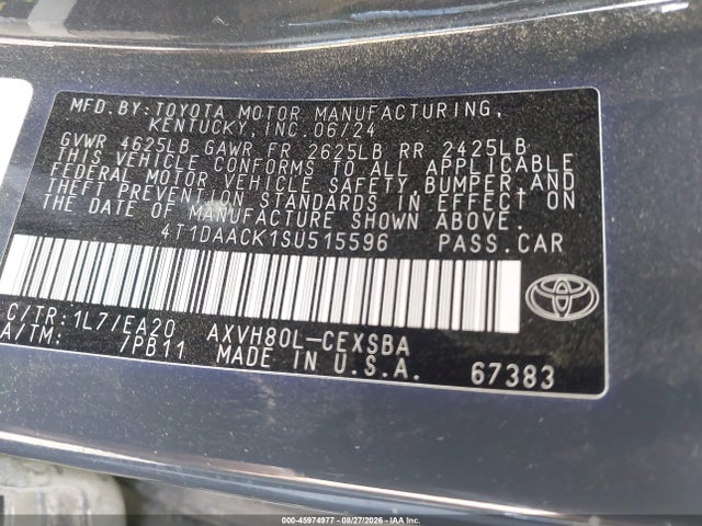 Toyota CAMRY SE 2025 4T1DAACK1SU515596 Image 9