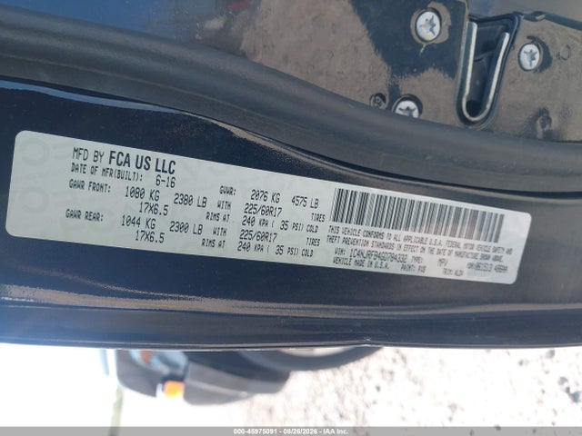 Продажа на аукционе авто 2016 Jeep Patriot High Altitude Edition, vin: 1C4NJRFB4GD784332, номер лота: 45975091