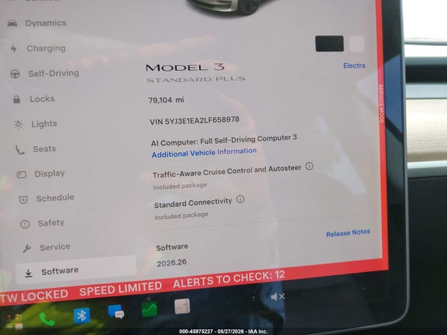 5YJ3E1EA2LF658978 Tesla Model 3 Standard Range Plus Rear-wheel Drive/standard Range Rear-wheel Drive