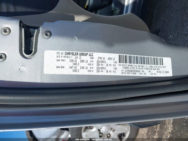 Aukcja sprzedaży 2012 Dodge Grand Caravan Se/avp, vin: 2C4RDGBG9CR394834, numer aukcji: 45975266
