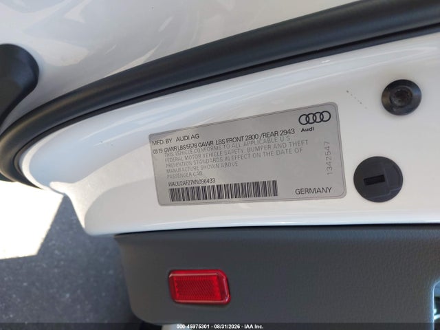 45975301 :رقم المزاد ، WAUU2AF27KN096433 vin ، 2019 Audi A7 55 Premium مزاد بيع