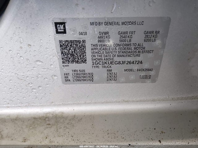 Chevrolet Silverado 2500hd Wt 2018 1GC1KUEG8JF264724 Image 9